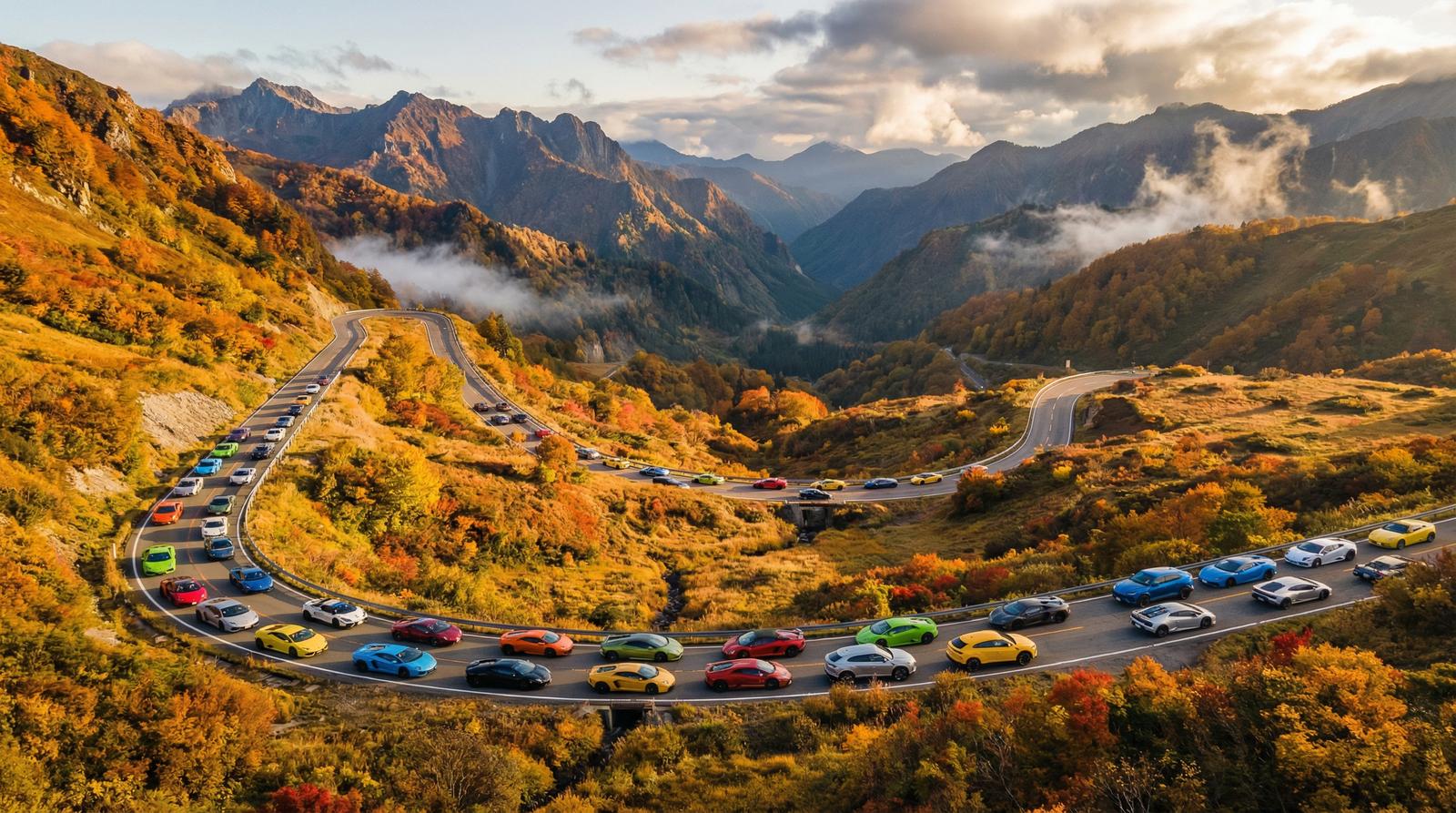 在线看片跑车视频-超跑车队山路巡游